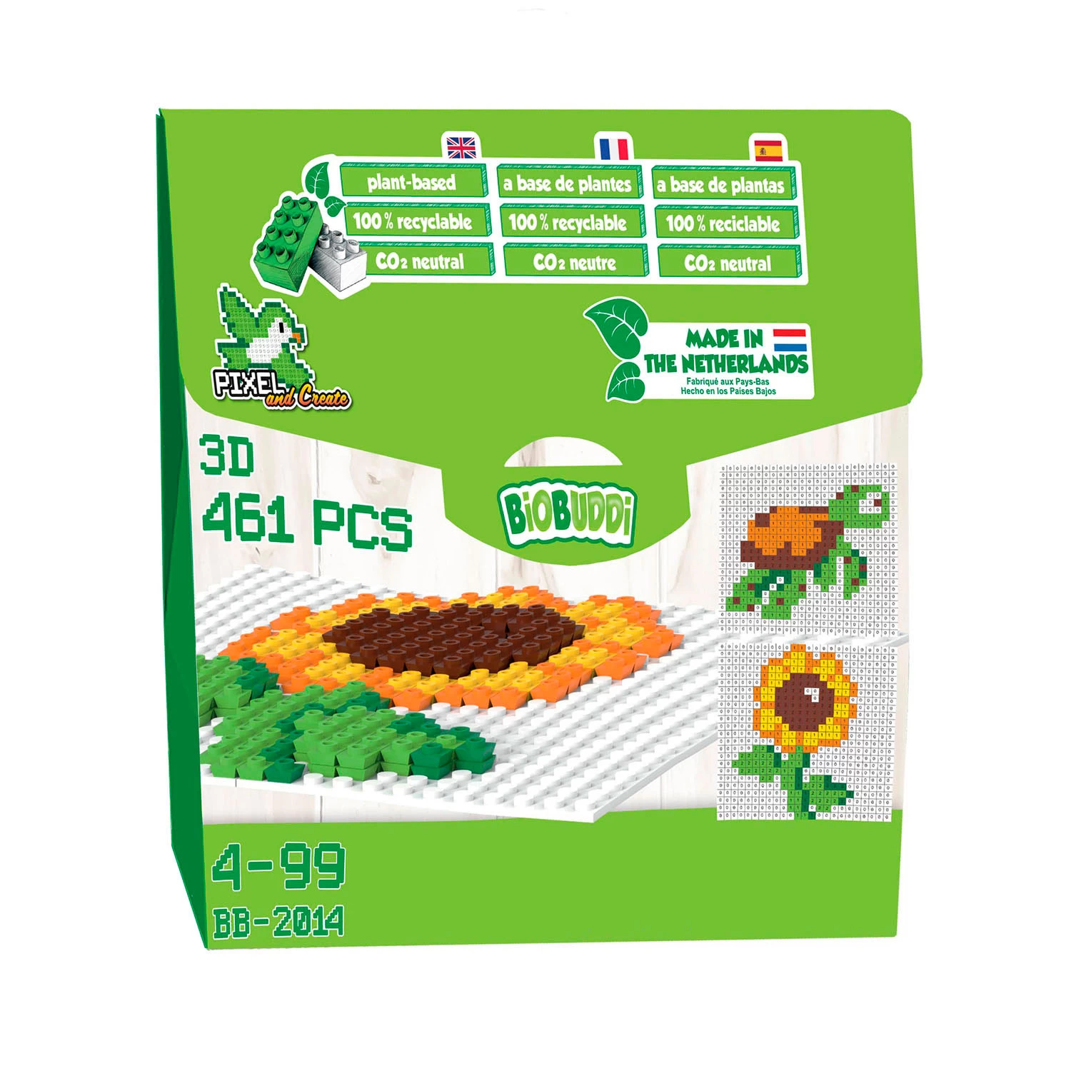 BiOBUDDi Create Bloem En Schildpad, 461dlg. 4 BiOBUDDi Create Bloem En Schildpad, 461dlg. - Afbeelding 2