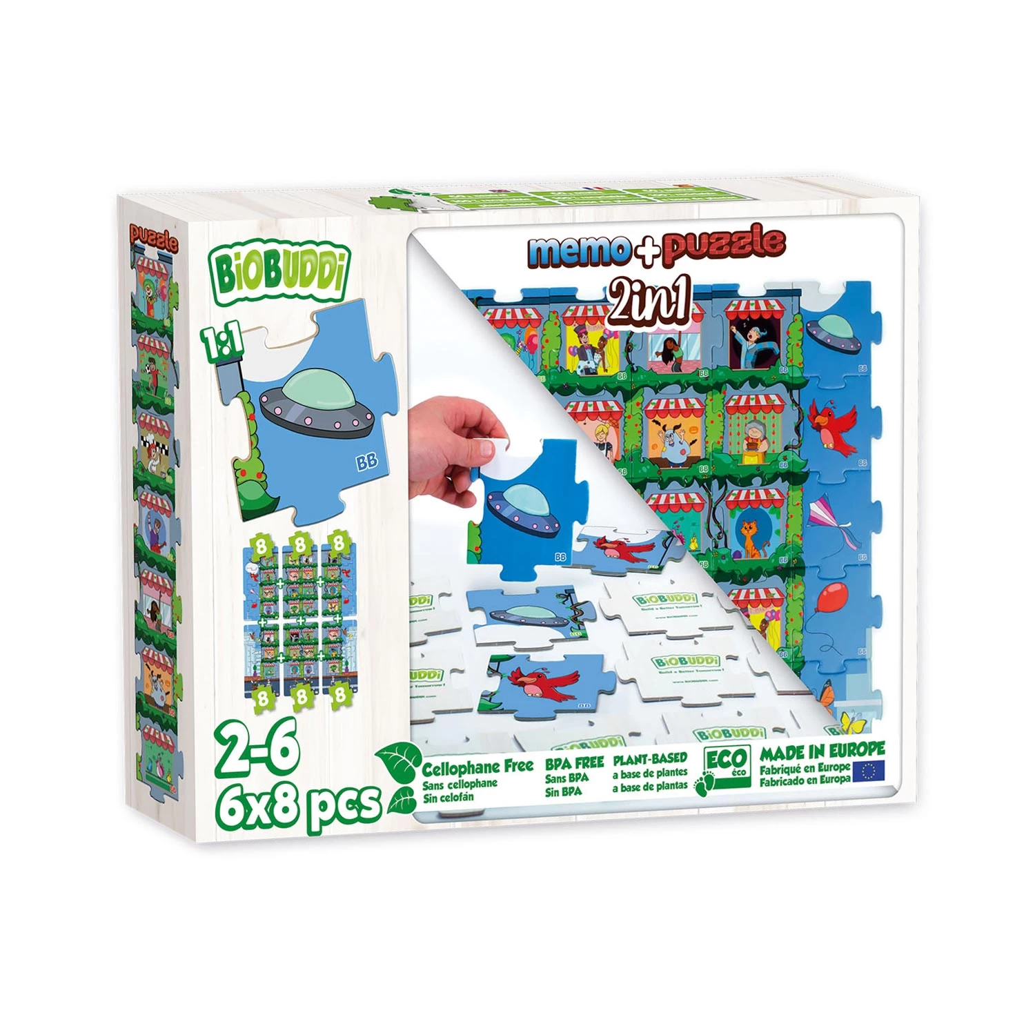 BiOBUDDi 2in1 Puzzel En Memo City Life 3 BiOBUDDi 2in1 Puzzel En Memo City Life