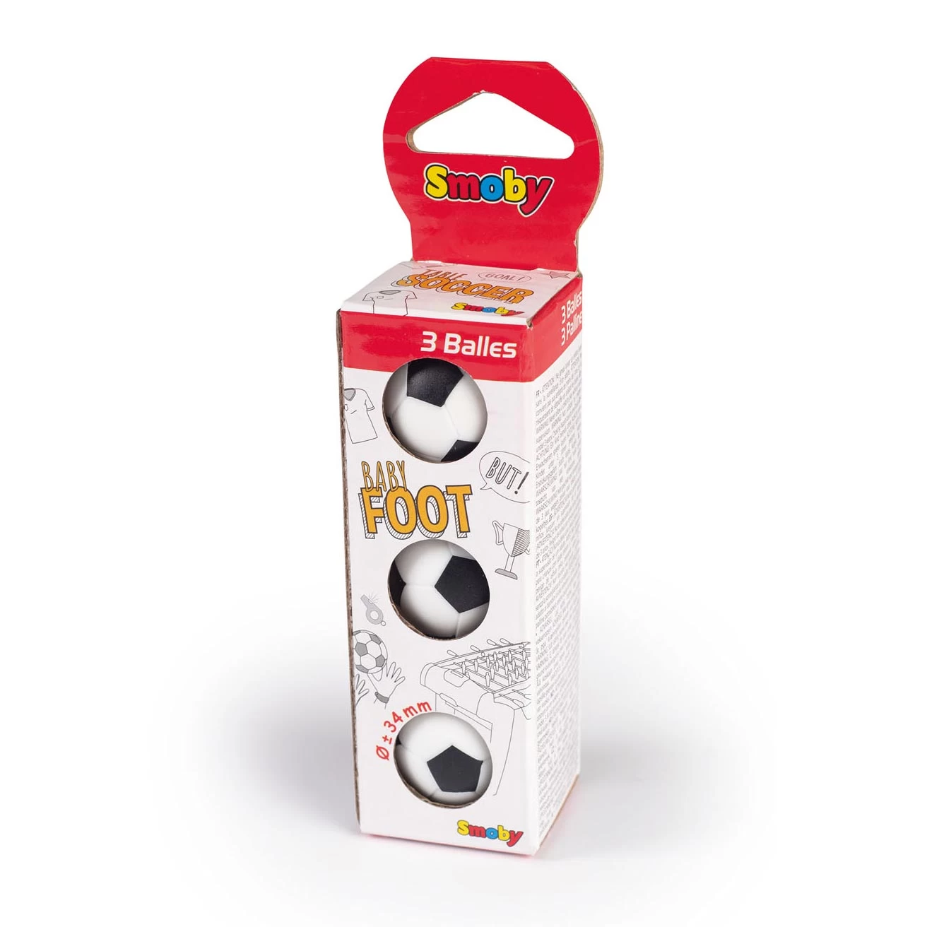 Smoby Tafelvoetbal Balletjes, 3st. 4 Smoby Tafelvoetbal Balletjes, 3st. - Afbeelding 2