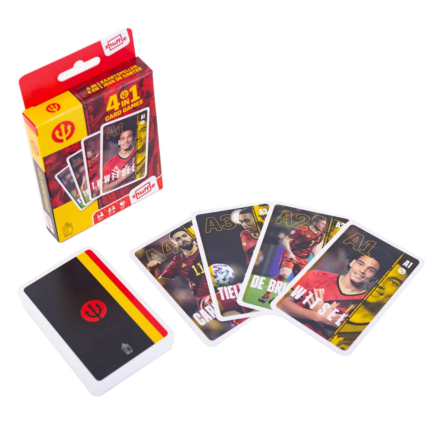 CARTAMUNDI Rode Duivels 2021 4in1 Shuffle Kaartspel 5 CARTAMUNDI Rode Duivels 2021 4in1 Shuffle Kaartspel - Afbeelding 3