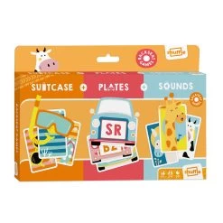 CARTAMUNDI Reisspel 3in1 Suitcase Plates Sounds