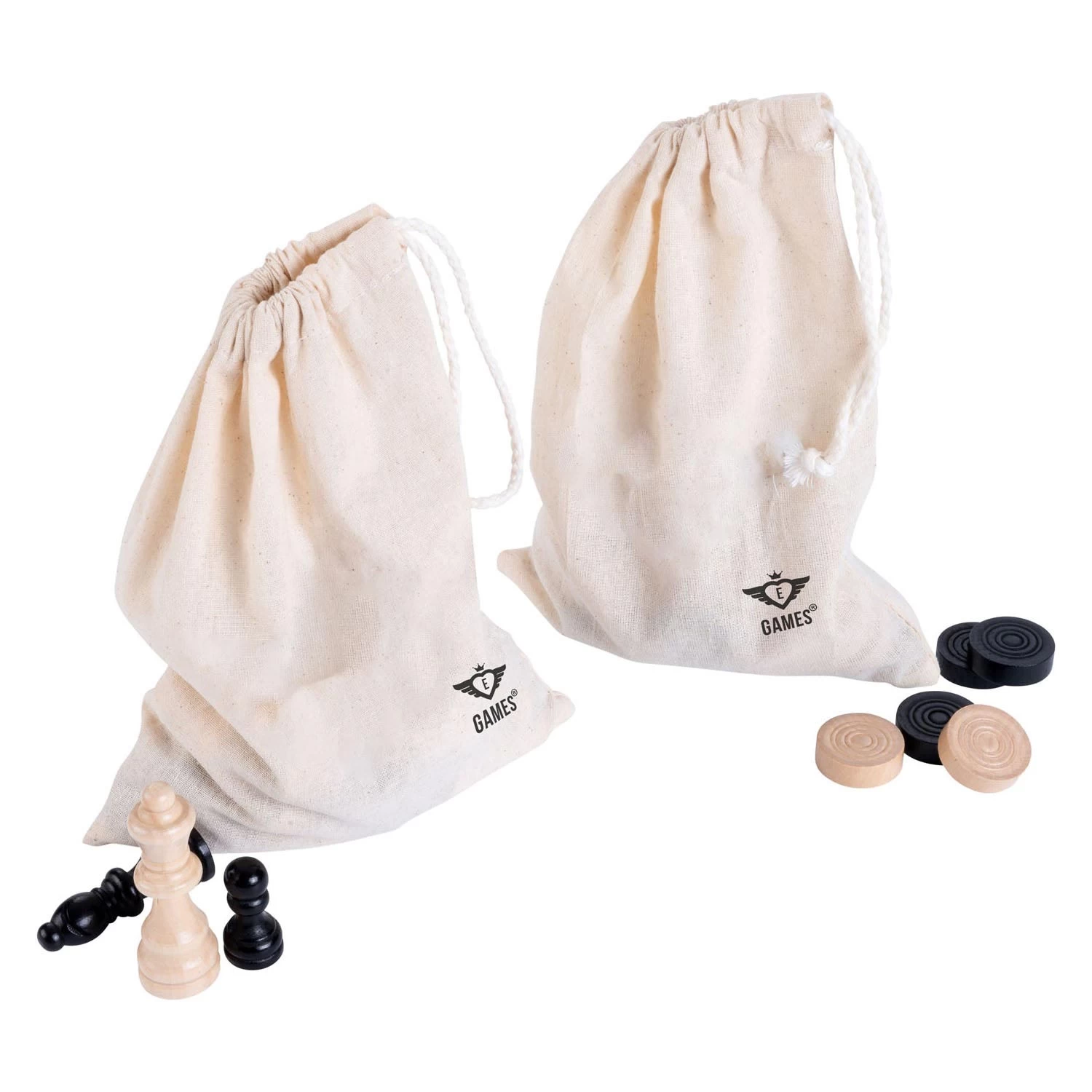 Schaak- & Damset Met Katoenen Tas 9 Schaak- & Damset Met Katoenen Tas - Afbeelding 7