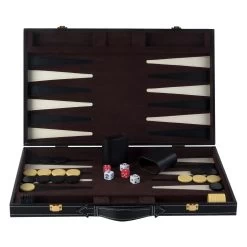 Backgammon 18 Bruin En Ivoor Klassiek Bordspel