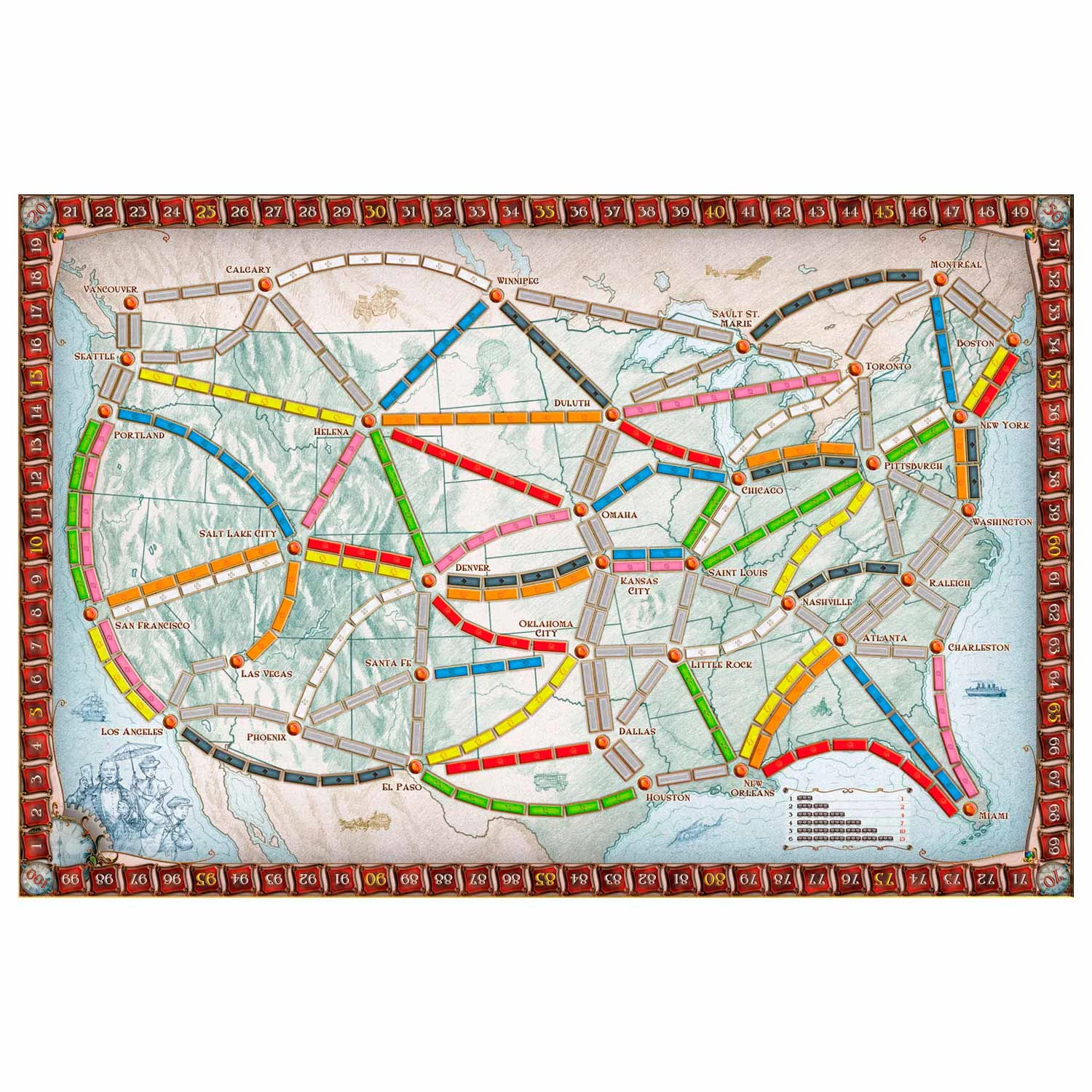 ASMODEE Ticket To Ride USA Bordspel 5 ASMODEE Ticket To Ride USA Bordspel - Afbeelding 3