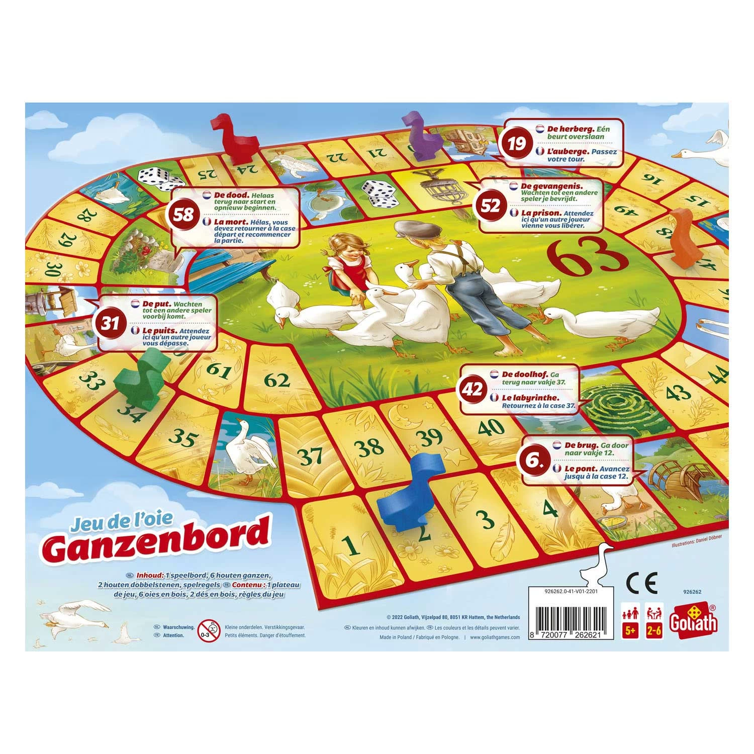 Goliath Ganzenbord Bordspel 6 Goliath Ganzenbord Bordspel - Afbeelding 4