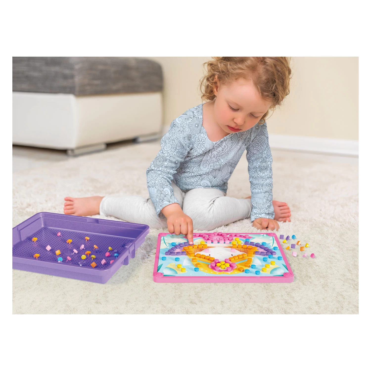 Quercetti Insteek Mozaïek Prinses, 300 Pins 5 Quercetti Insteek Mozaïek Prinses, 300 Pins - Afbeelding 3