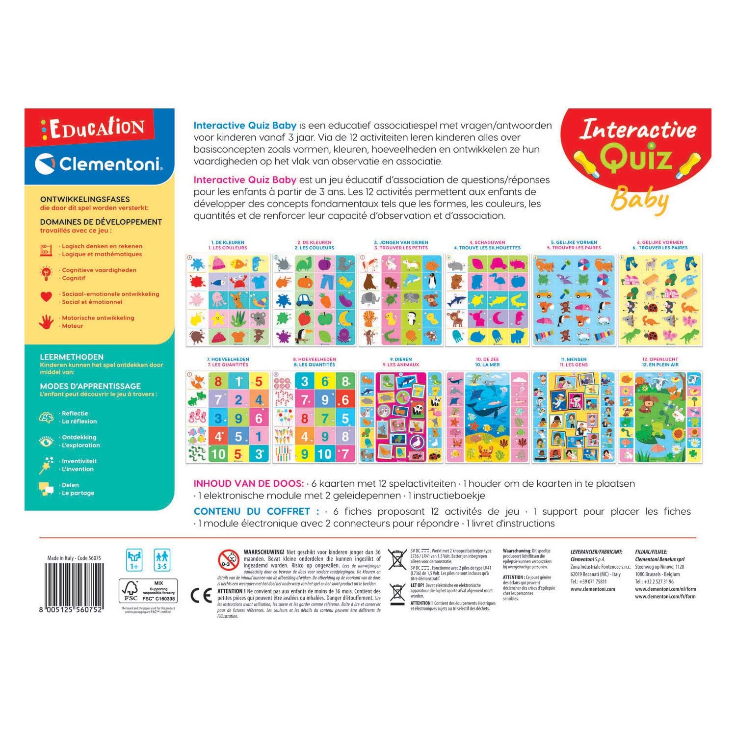 Clementoni Education - Interactieve Quiz Pre-school Leerspel 7 Clementoni Education - Interactieve Quiz Pre-school Leerspel - Afbeelding 5