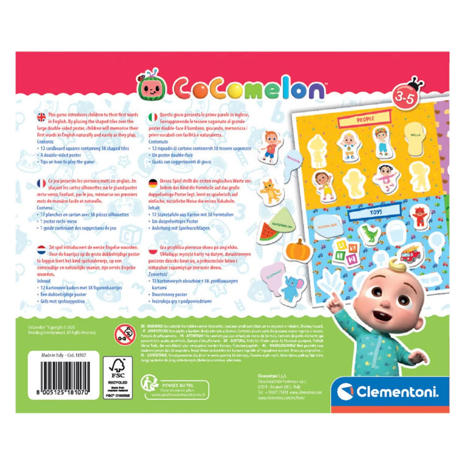 Clementoni Cocomelon - Eerste Engelse Woordjes 6 Clementoni Cocomelon - Eerste Engelse Woordjes - Afbeelding 4