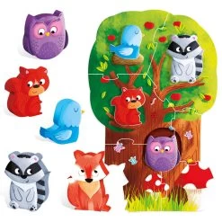 Headu Mijn Eerste Puzzel Bos Met 5 Houten Dieren -Bordspellen 2350535c