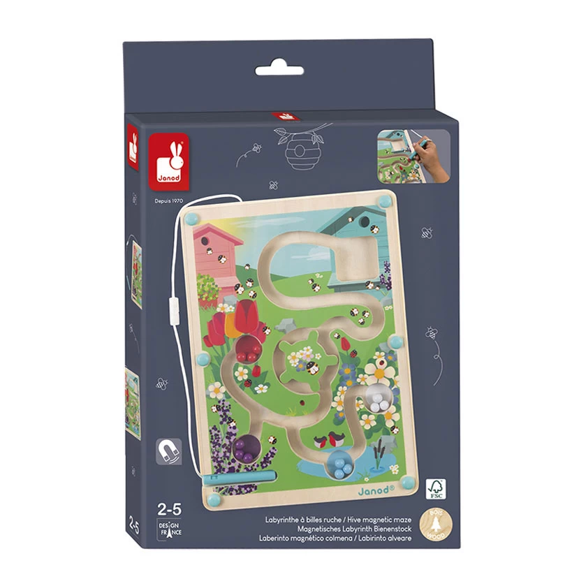 Janod Magnetisch Houten Doolhof Bijenkorf 4 Janod Magnetisch Houten Doolhof Bijenkorf - Afbeelding 2