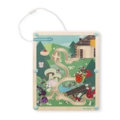 Janod Magnetisch Houten Doolhof Bos -Bordspellen 3650432c