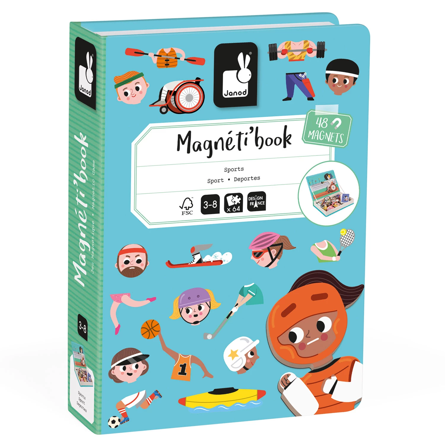 Janod Magnetibook - Sporten 3 Janod Magnetibook - Sporten