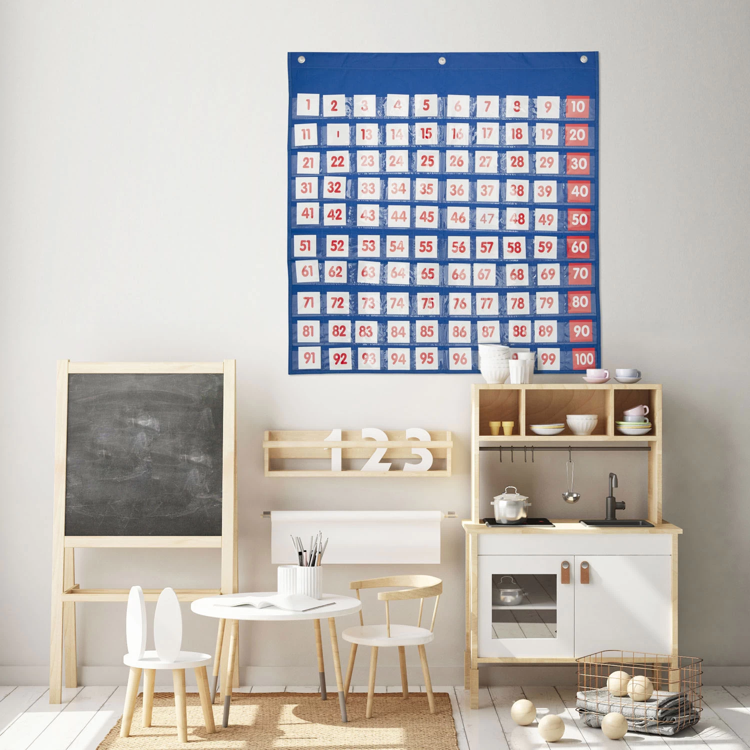 Wandkaart Cijfers Met 100 Kaarten 5 Wandkaart Cijfers Met 100 Kaarten - Afbeelding 3