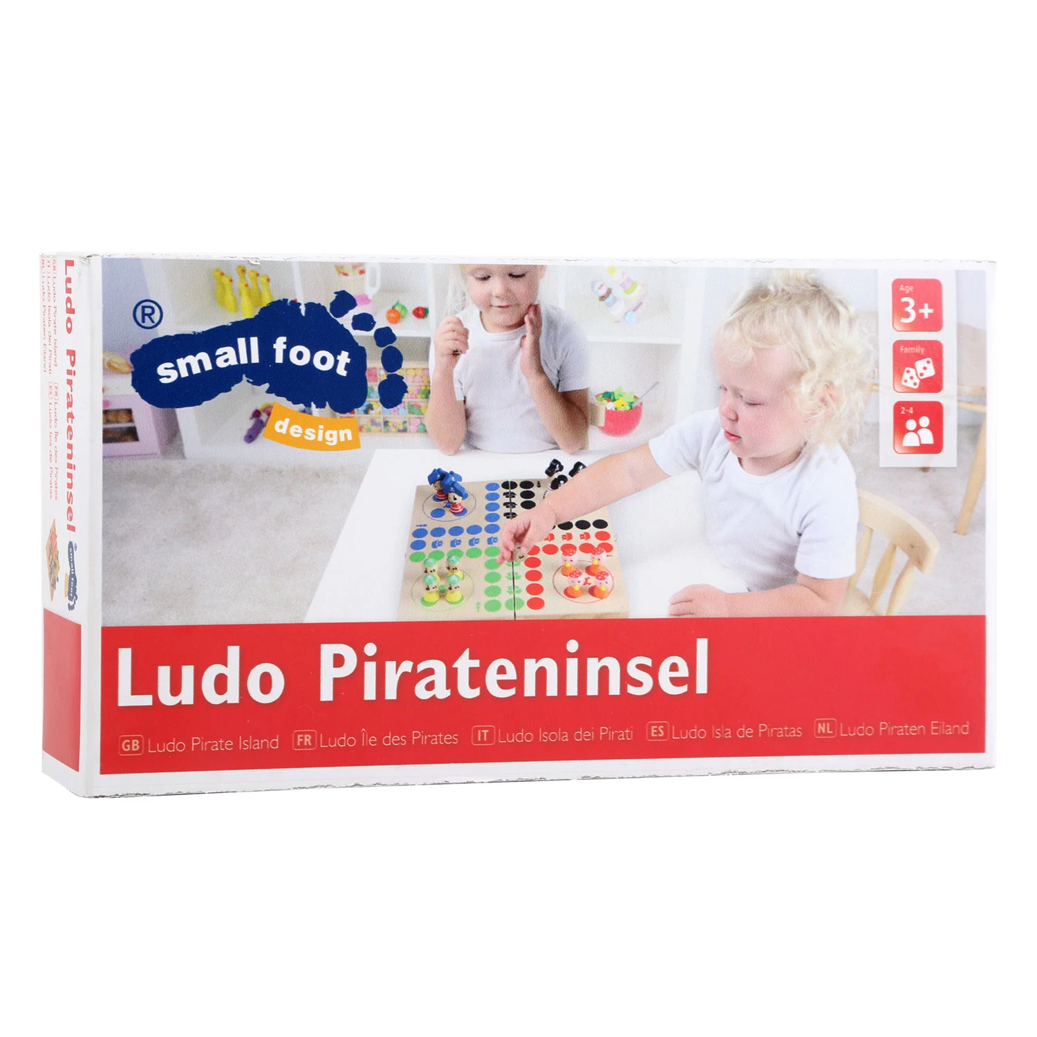 Small Foot - Houten Ludo Pirateneiland 4 Small Foot - Houten Ludo Pirateneiland - Afbeelding 2