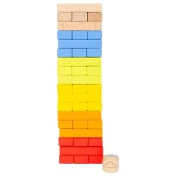 Small Foot - Houten Regenboog Wiebeltoren Spel