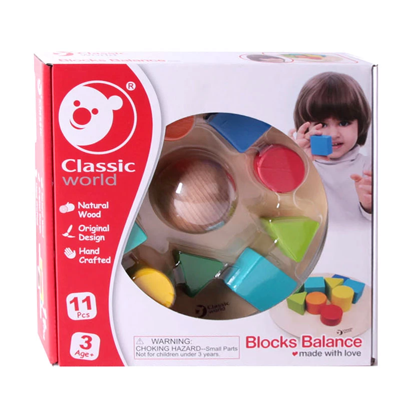 Classic World Houten Balansspel Blokken, 11dlg. 4 Classic World Houten Balansspel Blokken, 11dlg. - Afbeelding 2