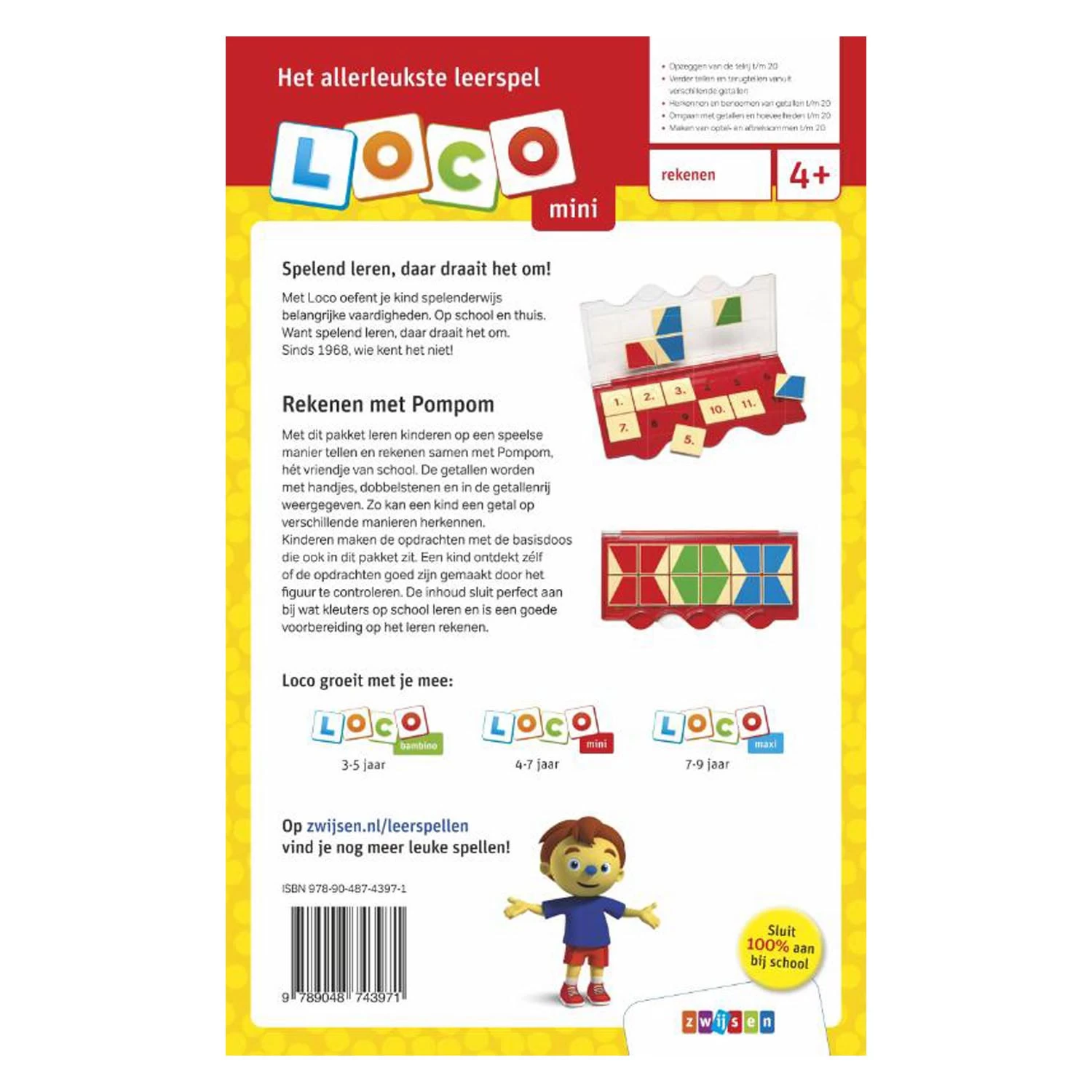 Mini Loco Rompompom Pakket Rekenen 4 Mini Loco Rompompom Pakket Rekenen - Afbeelding 2